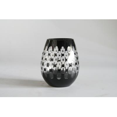 Round glass vase