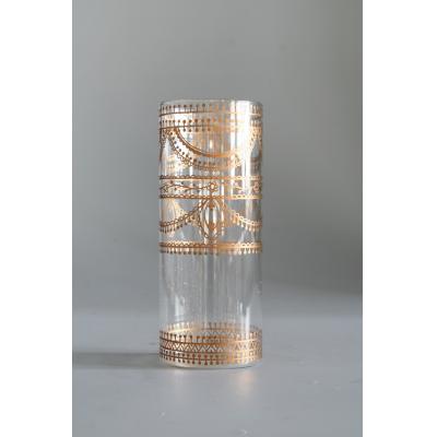 Decal glass vase